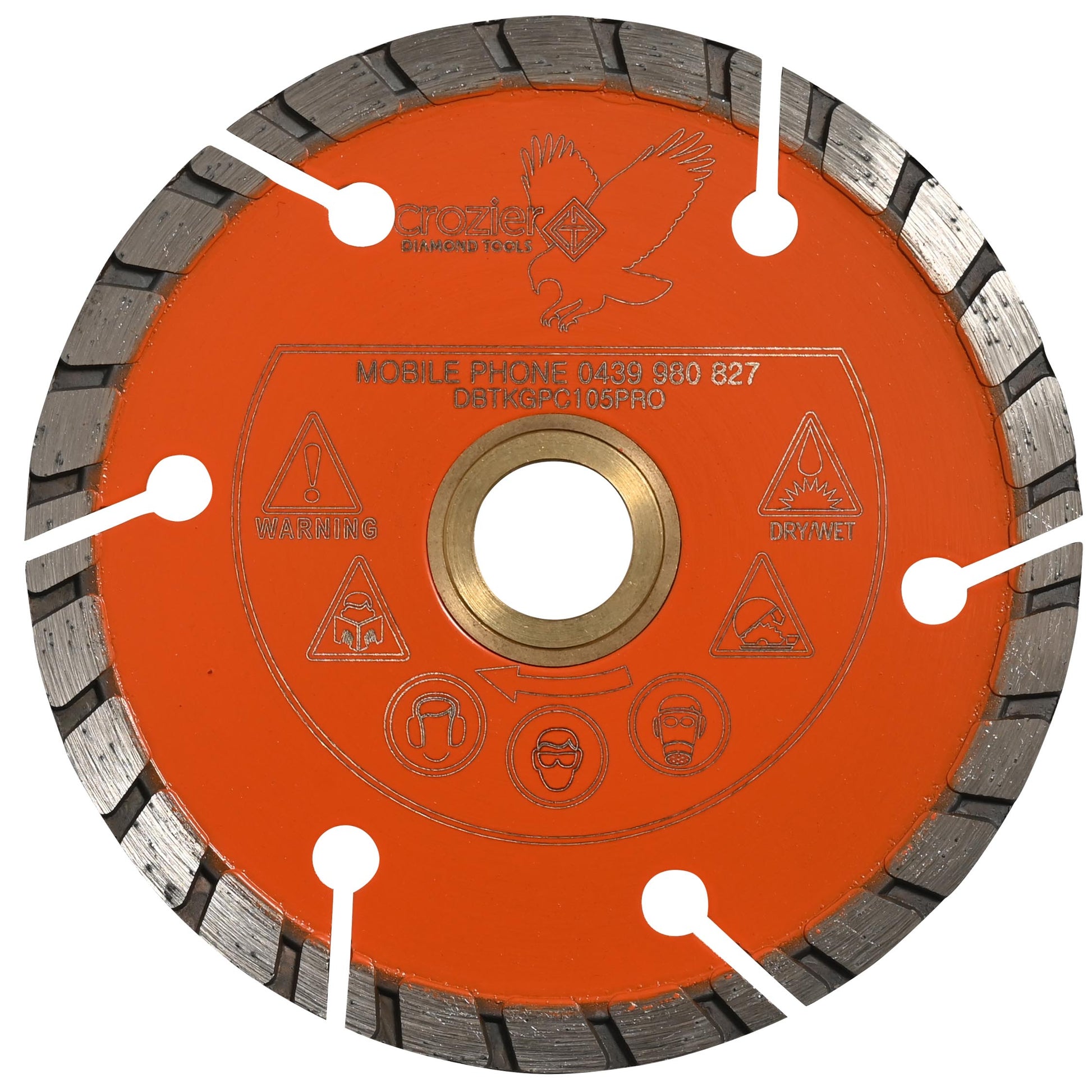 Professional Orange Keyhole Turbo Diamond Blade