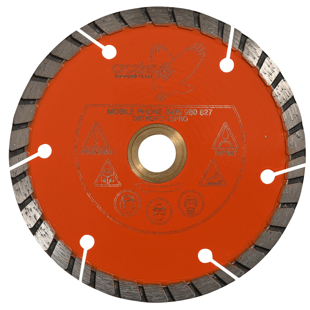 Professional Orange Keyhole Turbo Diamond Blade