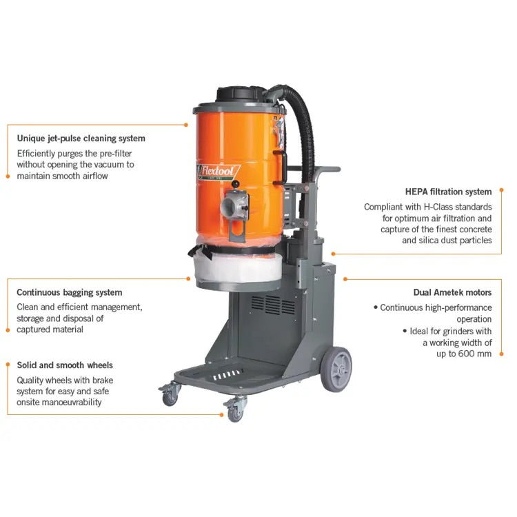 Flextool Dust Collector FDC-1M Jet-pulse H-Class HEPA