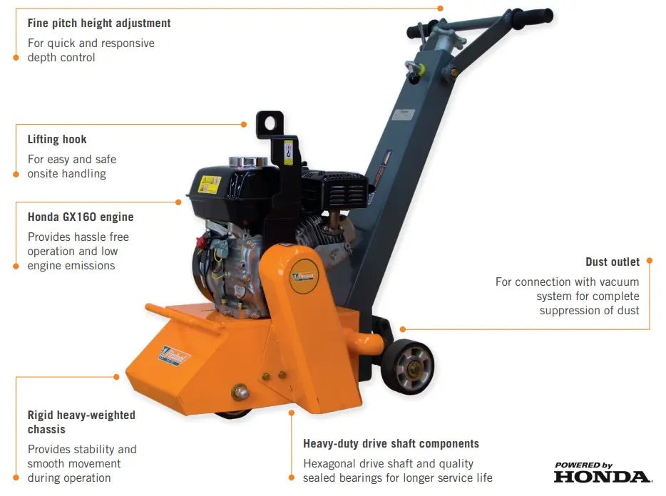 Flextool Scarifier FSP-200 Honda 5.5 hp Petrol