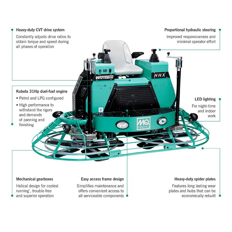 MQ Whiteman Ride-On Power Trowel HHXDF5 46