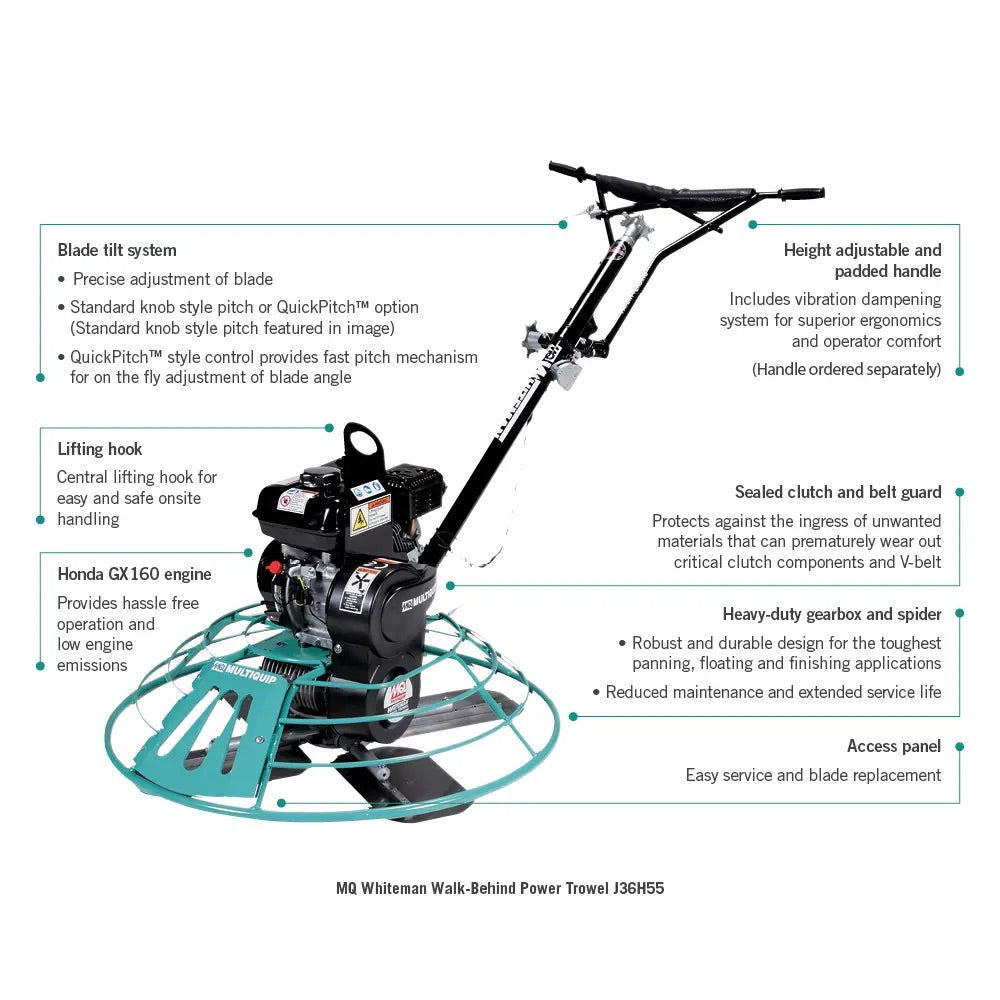 MQ Whiteman Walk-Behind Power Trowel J36H55 36