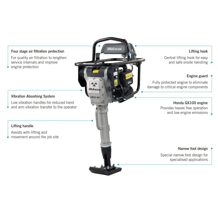 Mikasa Tamping Rammer MTR-40H 46 kg - Honda 3 hp Petrol